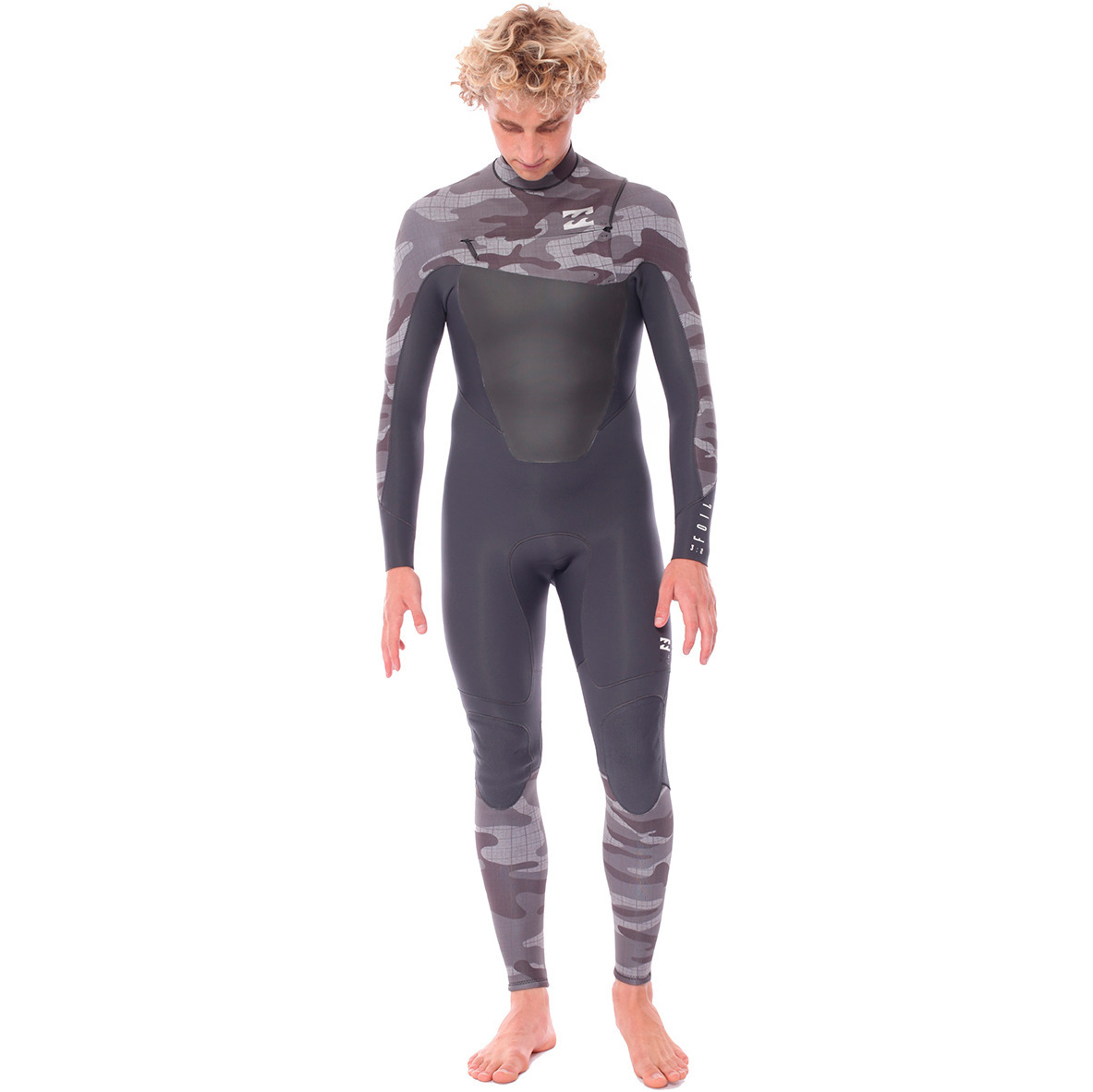 2016 Billabong Foil 3/2 millimetri petto Zip GBS Steamer Muta CAMO U43M06