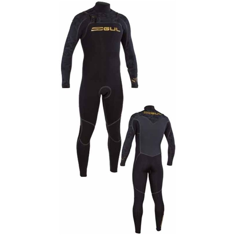 Gul Viper 6 / 6mm Steamer Muta in nero / oro VR1227 CHEST ZIP