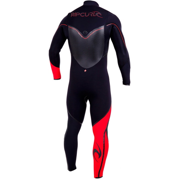 2014 Rip Curl flashbomb PLUS 3 / 2mm GBS Busto Zip Steamer Muta Nero / Rosso WSM4GF
