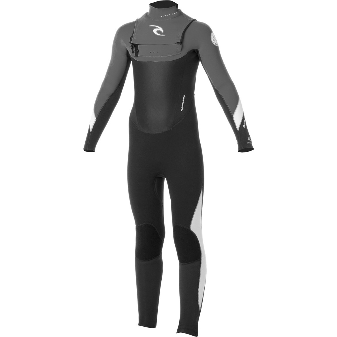 Rip Curl Junior Dawn Patrol 4 / 3mm ChestZip Wetsuit Nero / Charcoal WSMXFB