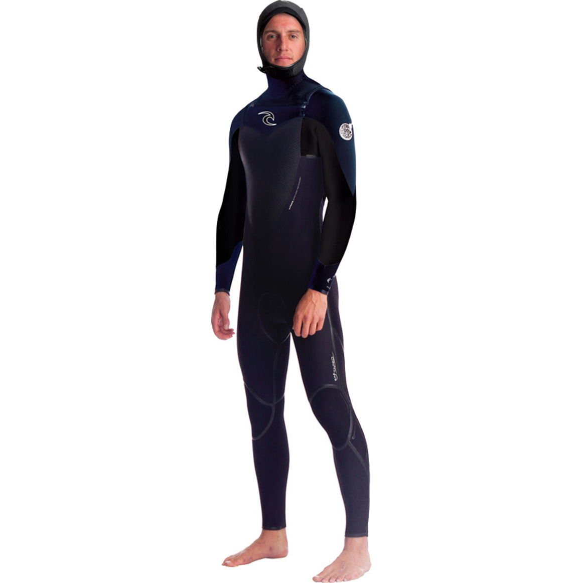  2015 Rip Curl flashbomb cappuccio 5,5 millimetri muta in Black WSU4OF