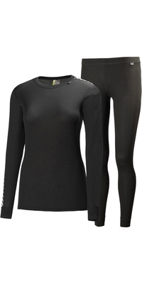Helly Hansen Set Base Layer Leggero Comfort Da Donna Helly Hansen Nero 48675