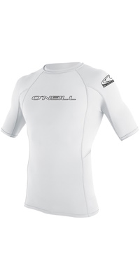 2026 Oneill Di Base Skins Manica Corta Crew Lycra Vest 3341 - Bianco