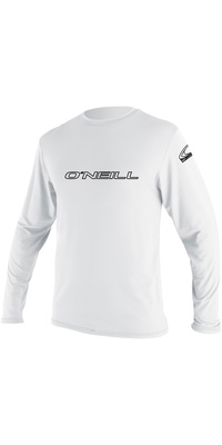 2026 Oneill Uomo Basic Skins T-shirt A Maniche Lunghe 4339 - Bianco