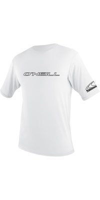 2026 ONeill Da Uomo Basic Skins Camicia Da Sole A Manica Corta 3402 - White