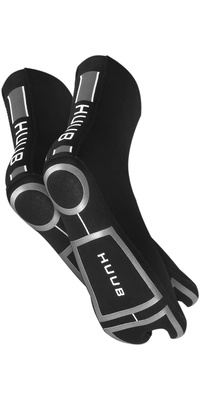 2026 Huub 3mm Wetsuit Swim Socks A2-SS - Black / Silver