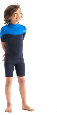 2026 Jobe Junior Boston 2mm Back Zip Shorty Wetsuit 3036210 - Blue