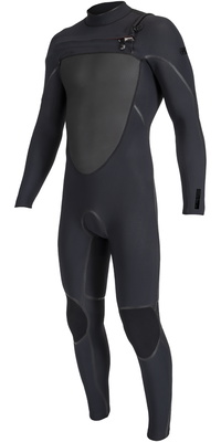 2025 ONeill Da Uomo Psycho Tech 4/3mm Chest Zip Muta 5505 - Black