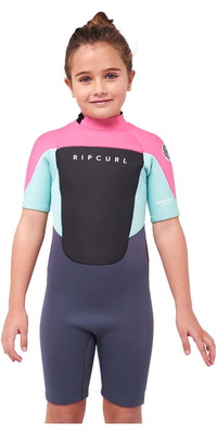 Rip Curl Bambino Omega 1.5mm Back Zip Shorty Muta 113BSP - Pink