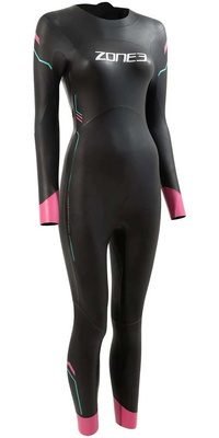 2026 Zone3 Da Donna Agile Swim Muta WS21WAGI114 - Black / Pink / Turquoise