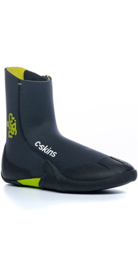 2026 C-Skins Bambino Legend 3.5mm Stivali In Neoprene A Punta Tonda Con Zip C-BOLEJZ - Graphite / Flash Green / Black