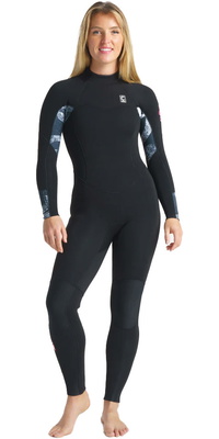 2025 C-Skins Da Donna Solace 5/4/3mm Gbs Back Zip Muta C-SO54WBZ - Black / Tropical Black / Rose
