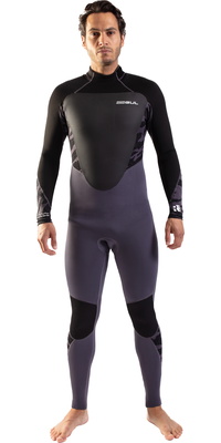 2025 Gul Da Uomo Response 3/2mm Gbs Back Zip Muta RE1231-C1 - Black / Grey