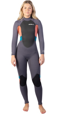 2025 Gul Da Donna Response 3/2mm Back Zip Muta RE1319-C1 - Grey / Coral