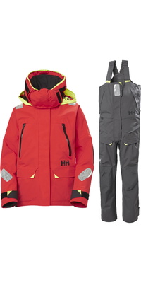 2026 Helly Hansen Da Donna Skagen Giacca E Pantaloni Da Vela Offshore 3425634257 - Ebony / Alert Red