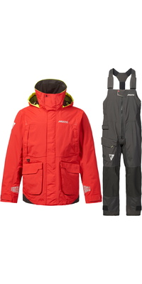 2026 Musto Da Uomo BR1 Giacca E Pantaloni Da Vela Channel Jacket & Trouser Sailing Suit 82399B - Rosso Vero / Black