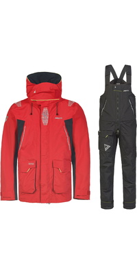 2026 Musto Da Uomo BR2 Offshore Jacket & Salopette Sailing Suit - Red / Black