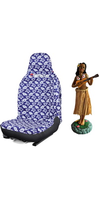 2026 Northcore Waterproof Car Seat Cover & Hawaiian Hula Dashboard Doll Bundle NCHW - Hibiscus