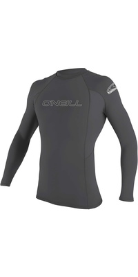 2025 ONeill Uomo Basic Skins Long Sleeve Rash Guard 3342 - Grafite
