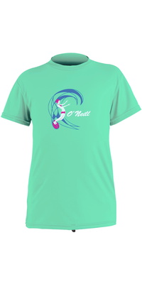 2025 Oneill Camicia Da Sole A Manica Corta Ozone Per Bambini 5325g - Light Aqua