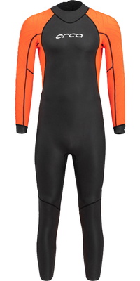 2026 Orca Da Uomo Vitalis Hi-Vis Back Zip Open Water Swim Muta NN27 - Black