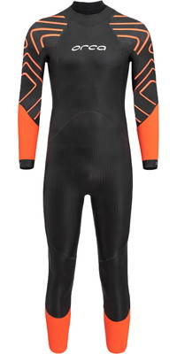 2026 Orca Da Uomo Zeal Hi-Vis Back Zip Open Water Swim Muta NN2Z - Black