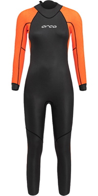 2026 Orca Da Donna Vitalis Hi-Vis Back Zip Open Water Swim Muta NN674601 - Black