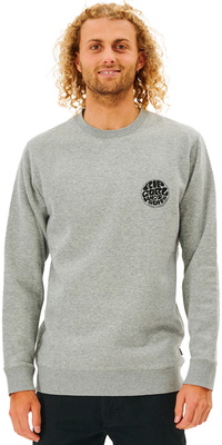 2026 Rip Curl Mens Wetsuit Icon Crew Fleece Jumper CFEHN9 - Grey Marle