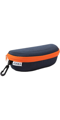2026 ZONE3 Protective Swim Goggle Case SA19GPC - Navy / Orange