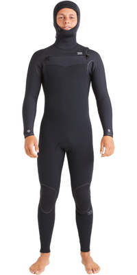2025 Billabong Mens Furnace Natural 5/4mm Hooded Chest Zip Wetsuit ABYW200122 - Black