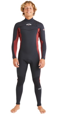 2025 Billabong Da Uomo Absolute Natural 4/3mm Chest Zip Muta ABYW100258 - Burnt Henna