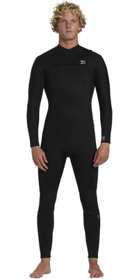 2026 Billabong Da Uomo Foil 3/2mm Chest Zip Gbs Muta ABYW100243 - Black