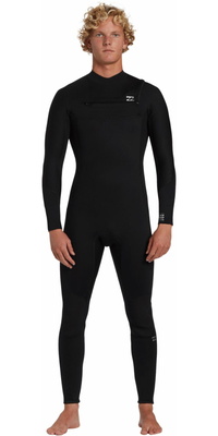 2026 Billabong Da Uomo Foil 4/3mm Chest Zip Muta ABYW100244 - Black
