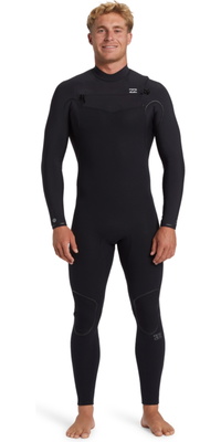2026 Billabong Da Uomo Furnace Natural 3/2mm Chest Zip Muta ABYW100264 - Black