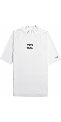 2026 Billabong Da Uomo Waves All Day UV50 Short Sleeve Lycra Vest EBYWR00101 - White