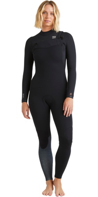 2026 Billabong Da Donna Furnace Natural 4/3mm Chest Zip Muta ABJW100215 - Black Tiki