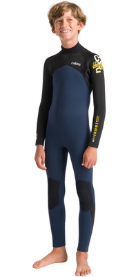 2025 C-Skins Junior NuWave Legend 4/3mm Back Zip Wetsuit C-NLE43JBZ - Bluestone / Black / Multi