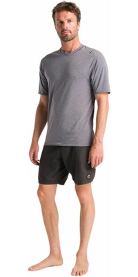 2026 C-Skins Da Uomo NuWave UV Basics Short Sleeve Surf Tee C-NLYSURFM - Deep Grey Heather