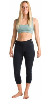 Skins Da Donna Solace 1.5mm Flatlock 2025 C- 3/4 Leggings Per Muta Stagna C-SO15LE34 - Nero Corvino / Tropical