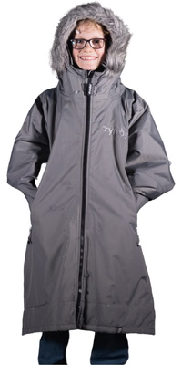 2025 Dryrobe Bambino Advance Accappatoio Da Spogliatoio A Maniche Lunghe V3 V3KSLSDA - Alpine Grafite