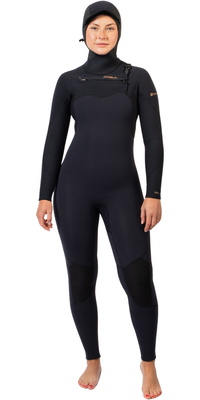 2026 Gul Womens Viper 6/5/4mm Yamamoto Hooded Wetsuit VR1226 - Black
