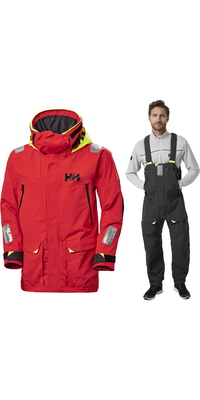 2026 Helly Hansen Da Uomo Skagen Giacca E Pantaloni Da Vela Offshore 3425534254 - Black / Rosso