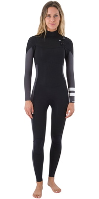 2026 Hurley Da Donna Advant 4/3mm Chest Zip Muta WFS0013403 - Black