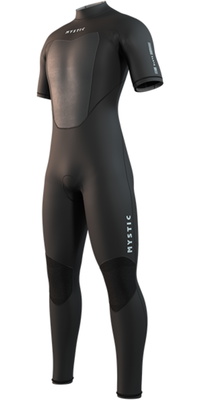 2026 Mystic Da Uomo Brand 3/2mm Short Arm Back Zip Flatlock Muta 35000.250033 - Black