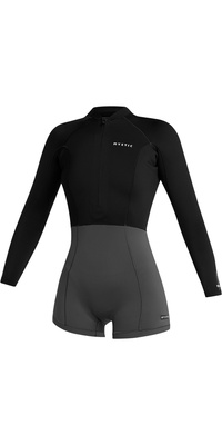 2025 Mystic Da Donna Lunar Manica Lunga 2mm Front Zip Shorty Muta 35000.240112 - Black