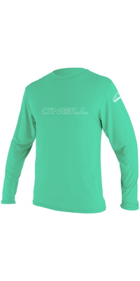 2026 O'Neill Youth Basic Skins Rash Tee A Maniche Lunghe 4341 - Light Aqua