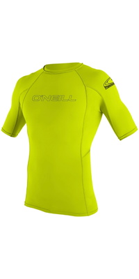 2026 ONeill Youth Basic Skins Gilet A Maniche Corte In Lycra 3345 - Lime