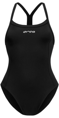 2026 Orca Da Donna Core One-Piece Thin Strap Swimsuit MS51TT35 - Black