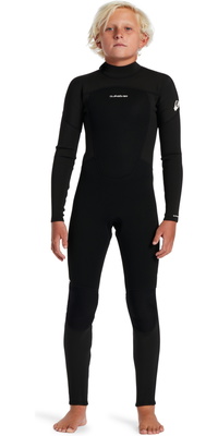 2026 Quiksilver Bambino Prologue 3/2mm Back Zip Flatlock Muta EQBW103121 - Black