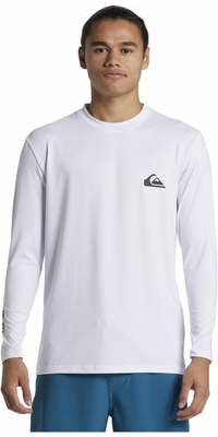 2026 Quiksilver Mens Everyday UV50 Long Sleeve Surf T-Shirt AQYWR03136 - White